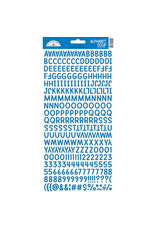 Doodlebug Design alphabet soup puffy stickers blue jean