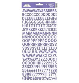 Doodlebug Design alphabet soup puffy stickers lilac