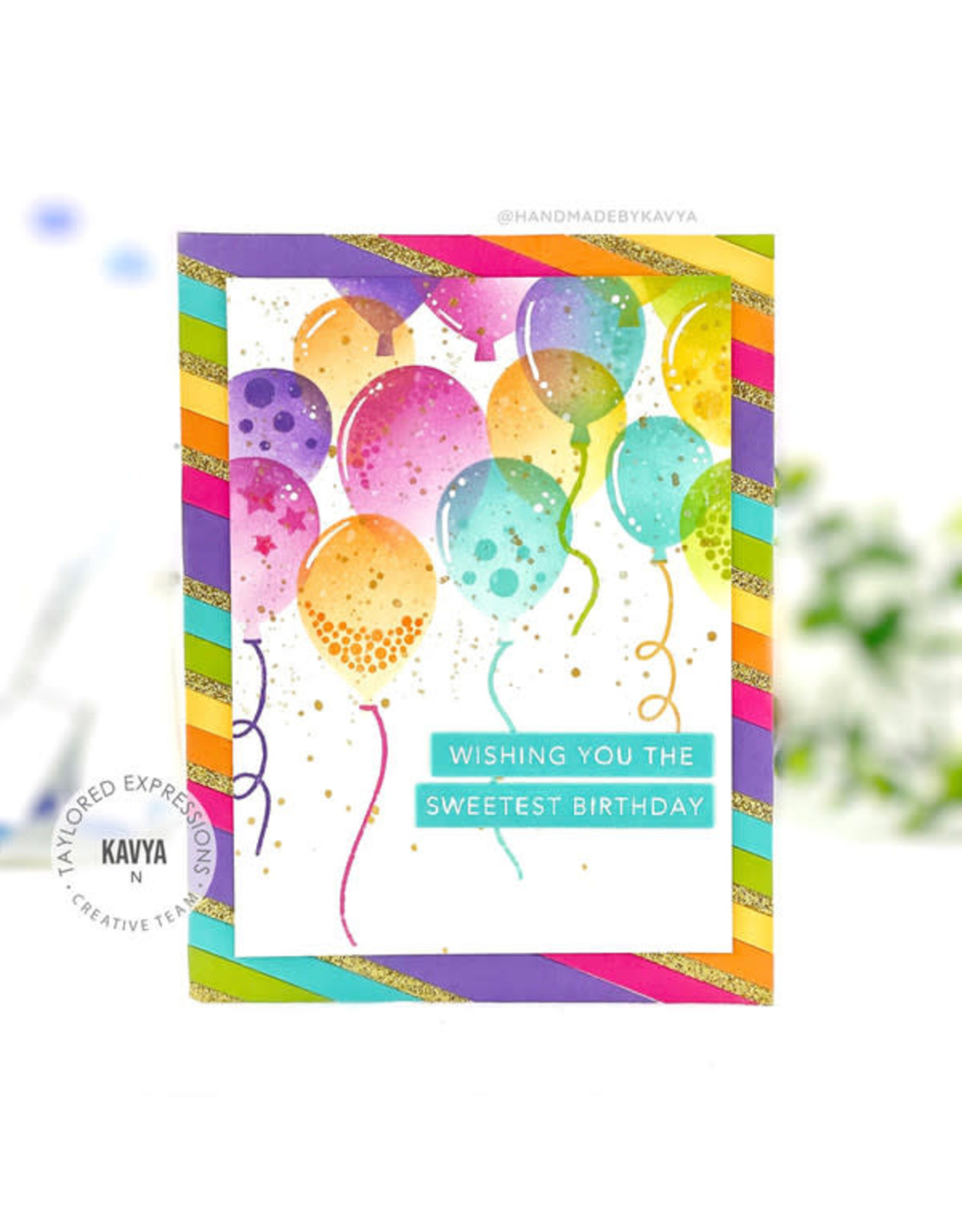 Taylored Expressions Balloon Party Stencil & Clear Combo