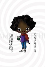 Stamp Anniething Chibi- Kristina Watch Me Sip Stamp