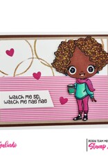 Stamp Anniething Chibi- Kristina Watch Me Sip Stamp