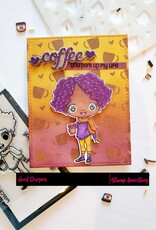Stamp Anniething Chibi- Kristina Watch Me Sip Stamp