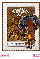 Stamp Anniething Chibi- Kristina Watch Me Sip Stamp