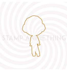 Stamp Anniething Chibi- The Golden Girls- Dorothy I Hope Your Day is Golden Outline Die