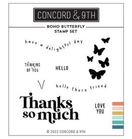 Concord & 9TH BOHO BUTTERFLY -CLEAR STAMPS 3X3