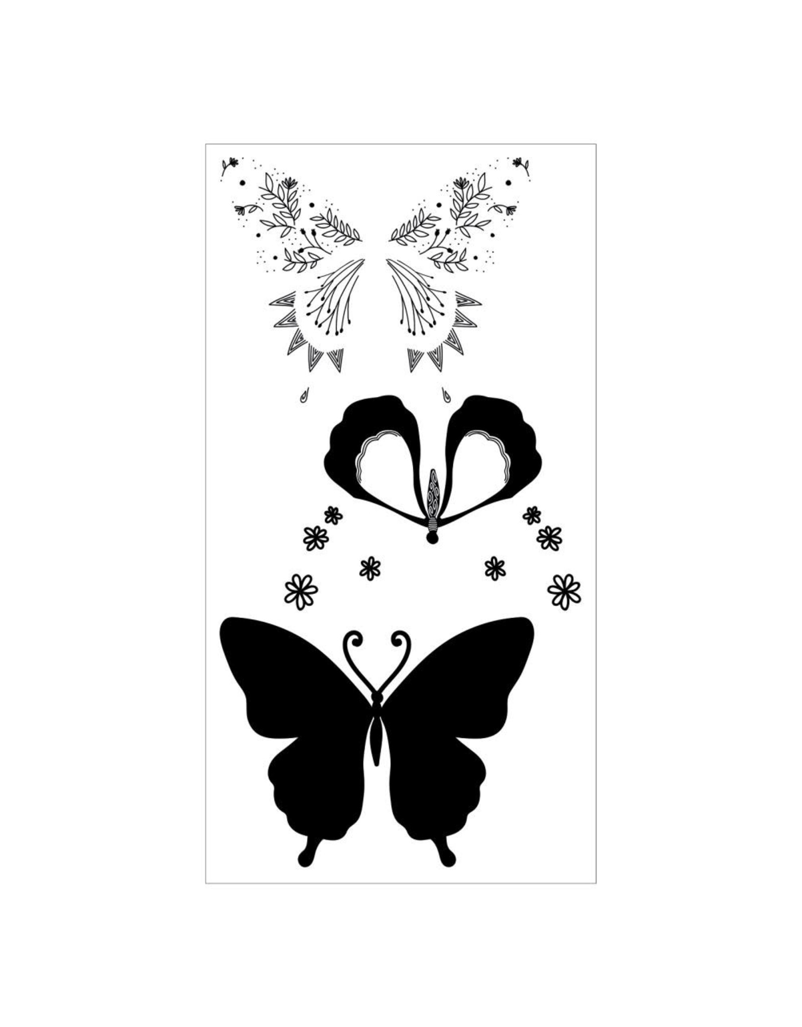 Sizzix Decorated Butterfly - Sizzix Clear Stamps