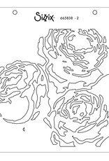 Sizzix Sizzix Making Tool Layered Stencil  6X6 - Peony