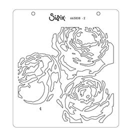 Sizzix Sizzix Making Tool Layered Stencil  6X6 - Peony