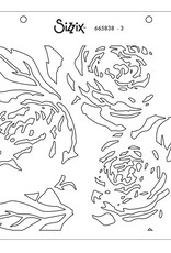 Sizzix Sizzix Making Tool Layered Stencil  6X6 - Peony