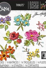 Tim Holtz - Sizzix Thinlits - Brushstroke Flowers