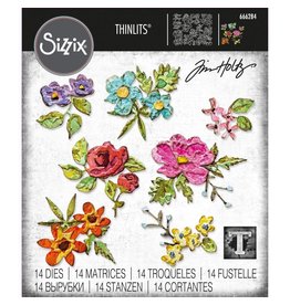 Tim Holtz - Sizzix Thinlits Brushstroke Flowers