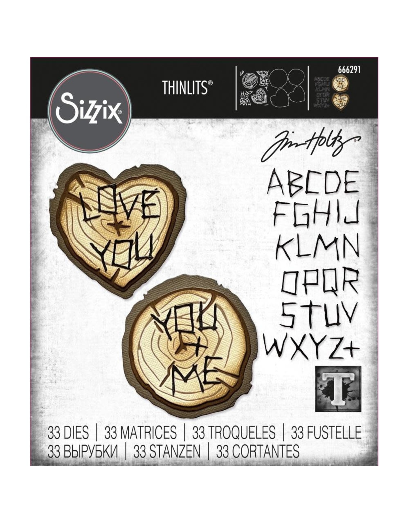 Tim Holtz - Sizzix Thinlits Wood Slice