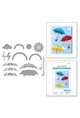 Spellbinders SHOWERED WITH LOVE COLLECTION  - RAIN OR SHINE ETCHED DIES