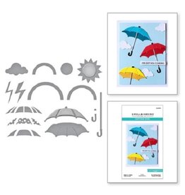 Spellbinders SHOWERED WITH LOVE COLLECTION  - RAIN OR SHINE ETCHED DIES