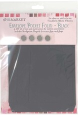 49 AND MARKET Foundations Envelope Pocket Folio - BLACK