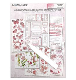 49 AND MARKET COLOR SWATCH BLOSSOM RUB-ONS - 6X8 6/PKG