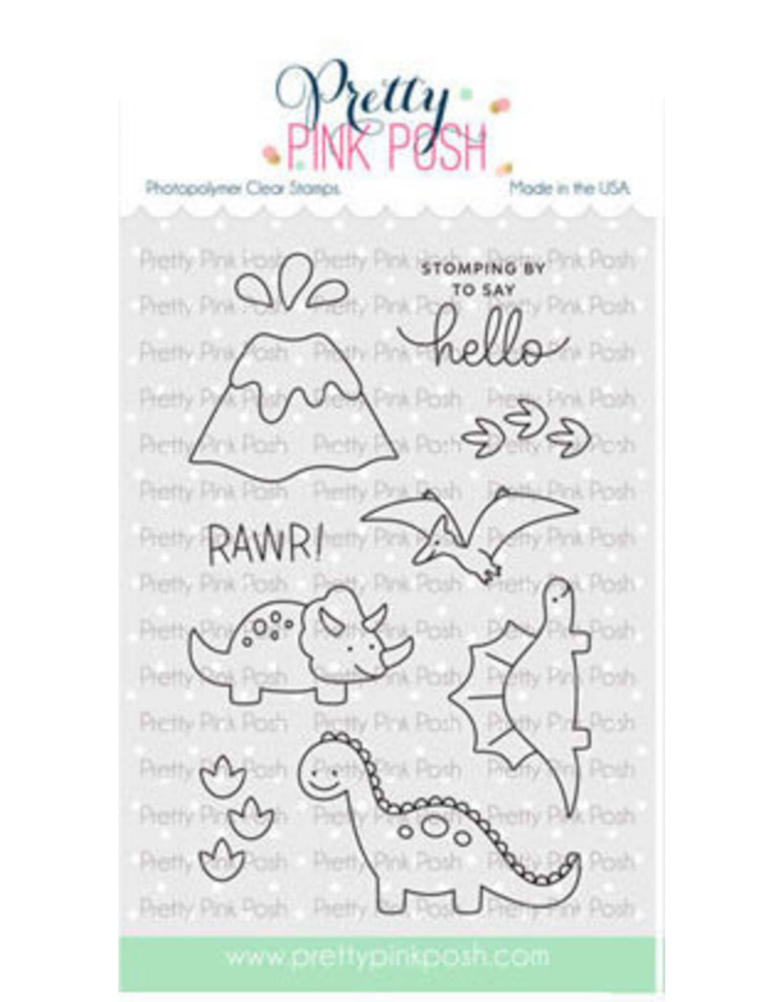 Pretty Pink Posh Dinosaur Additions Stamp Set