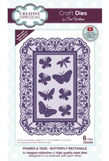Creative Expressions Frames & Tags- Butterfly Rectangle Dies