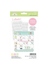 Doodlebug Design DAY TO DAY NUMBERS - CLEAR STICKERS