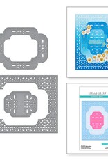 Spellbinders Scrolled Punch & Pierce Plate Etched Die from the Four Petal Collection
