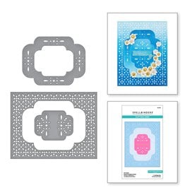 Spellbinders Scrolled Punch & Pierce Plate Etched Die from the Four Petal Collection