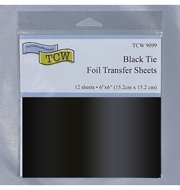 THE CRAFTERS WORKSHOP Foil Transfer Sheets 6x6 Black Tie