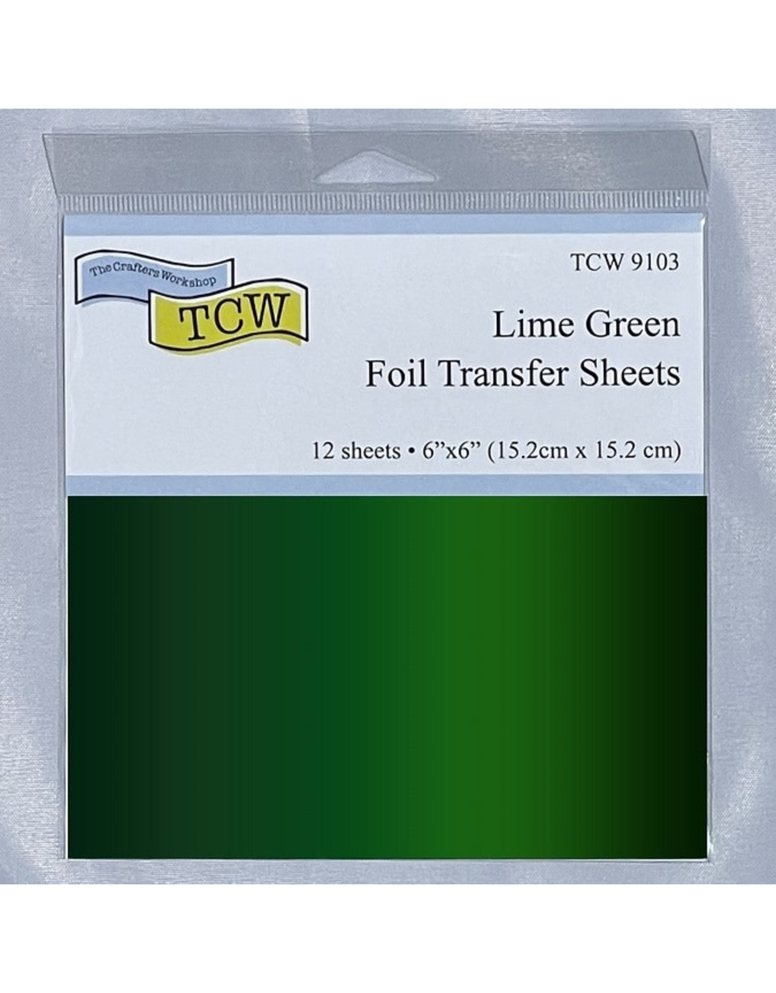 THE CRAFTERS WORKSHOP Foil Transfer Sheets 6x6 Lime Green