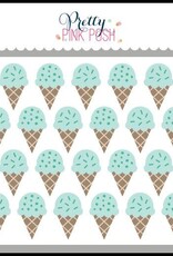 Pretty Pink Posh Layered Ice Cream Cones Stencils 4 pcs
