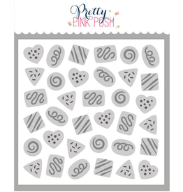 Pretty Pink Posh Layered Chocolates Stencils 3 pcs