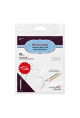 Scrapbook Adhesives 3D Foam Strips- White - Small