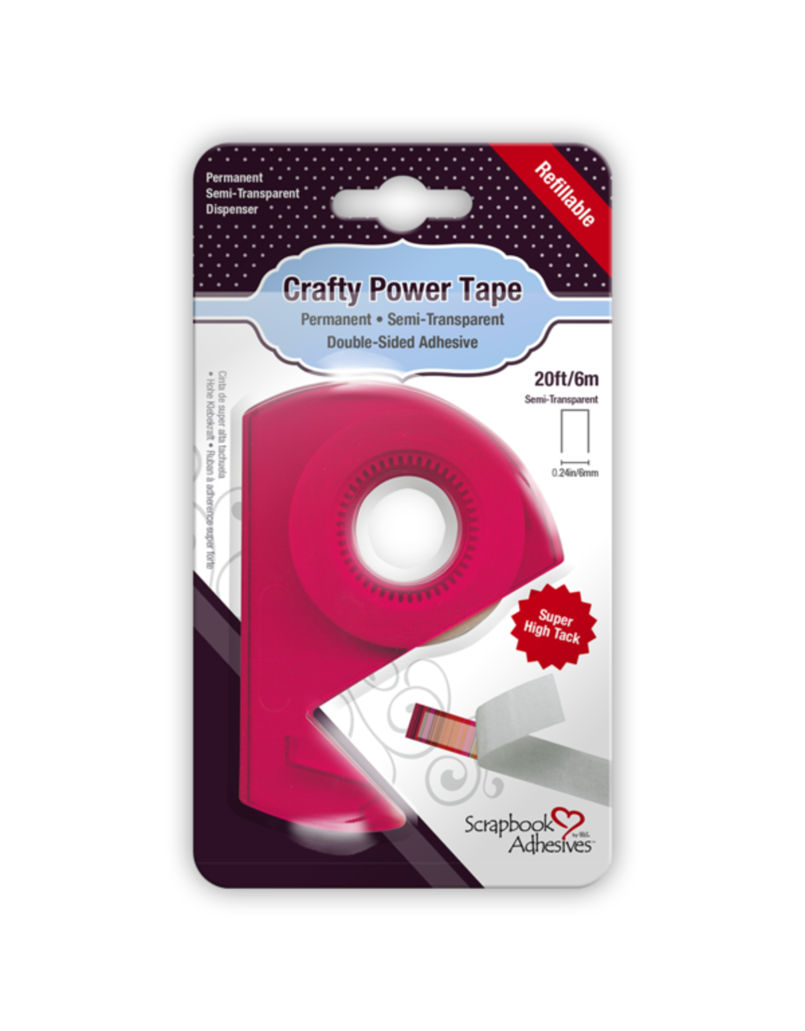 Scrapbook Adhesives Crafty Power Tape - 20’ in Dispenser