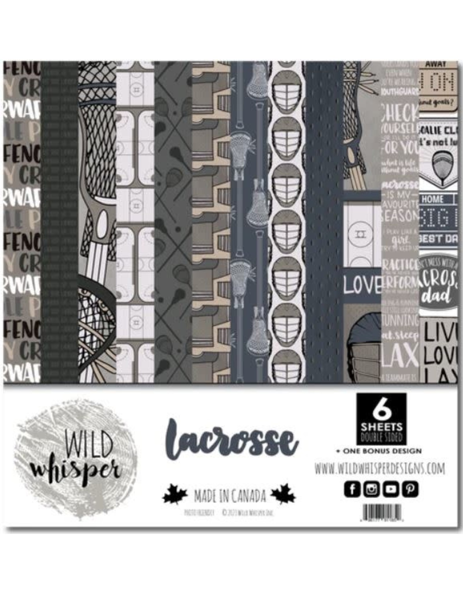 Wild Whisper Designs Lacrosse - 12x12 Paper Pack