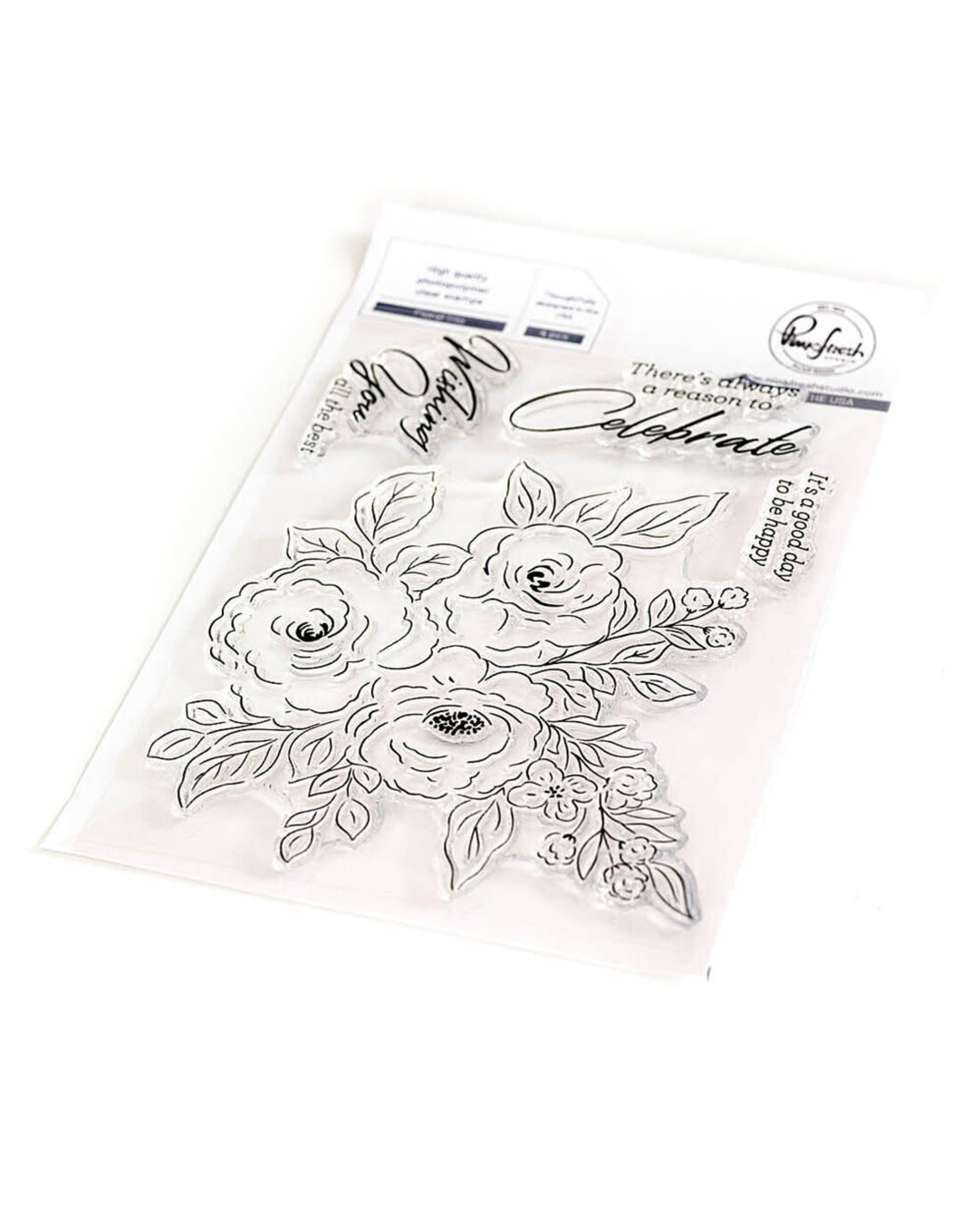 PINKFRESH STUDIO Floral Trio stamp