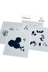 PINKFRESH STUDIO Floral Trio stencil