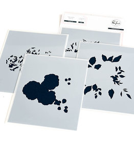PINKFRESH STUDIO Floral Trio Stamp, Die & stencil