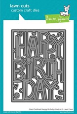 Lawn Fawn Giant Outlined Happy Birthday: Portrait
