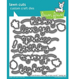 Lawn Fawn Big Scripty Words - Stamp & Lawn Cuts