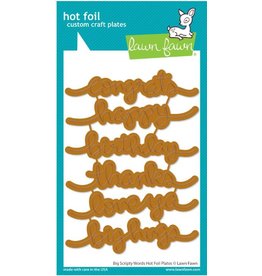 Lawn Fawn Big Scripty Words - Hot Foil and Lawn Cuts