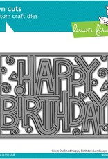 Lawn Fawn Giant Outlined Happy Birthday: Landscape
