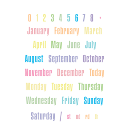 LDRS Creative Jordan Months/Days of the Year 4X6 Stamps