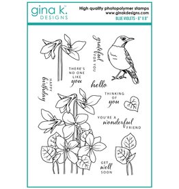 Gina K. Designs Blue Violets Stamp
