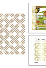 Spellbinders Toolbox Essentials Collection - Tic Tac Toe Plaid Glimmer Hot Foil Plate