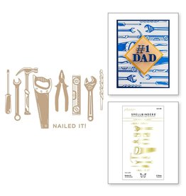 Spellbinders Nailed It! Glimmer Hot Foil Plate - Toolbox Essentials Collection