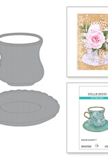 Spellbinders Victorian Garden Collection -  Teacup and Saucer Etched Dies