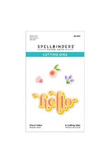 Spellbinders Layered Stencils Collection - Floral Hello Stencil and Die Set