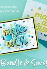 Spellbinders Layered Stencils Collection - Make a Wish Confetti Stencil and Die Set