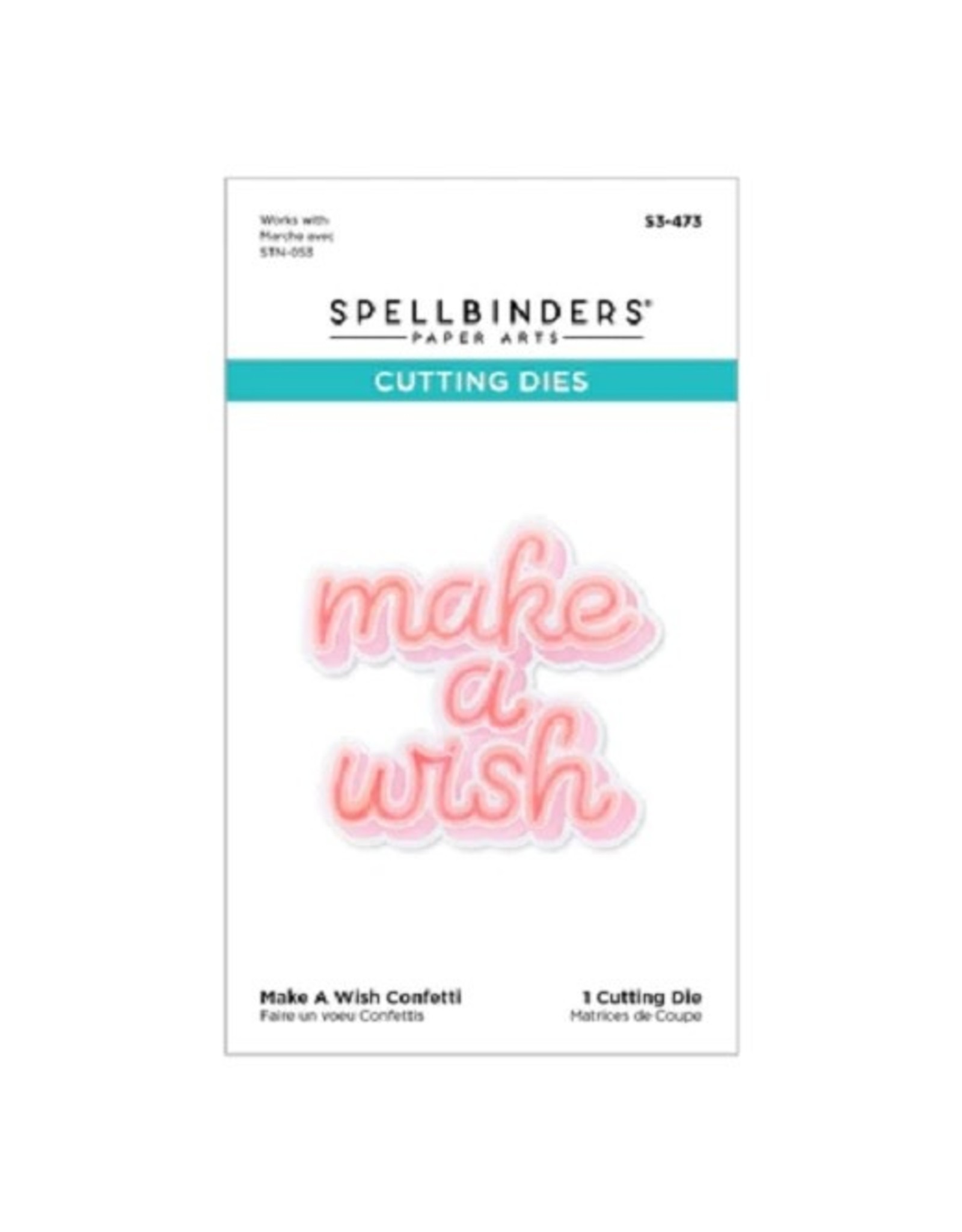 Spellbinders Layered Stencils Collection - Make a Wish Confetti Stencil and Die Set