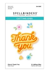 Spellbinders Layered Stencils Collection - Floral Thank You Stencil and Die Set