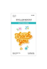 Spellbinders Layered Stencils Collection - Floral Thank You Stencil and Die Set