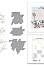 Spellbinders Seahorse Kisses Sentiments - Glimmer Hot Foil Plate & Die Set - Seahorse Kisses Collection